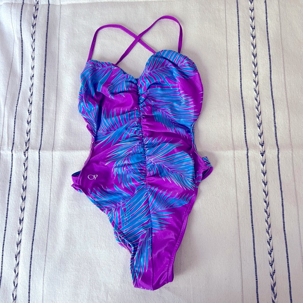 Rare vintage Op one-piece bathing suit, Sz 9 (but fits more like 4-6)
